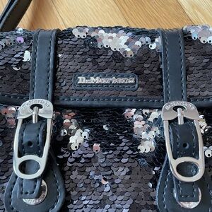 Dr. Martens Black Sequin Shoulder Bag